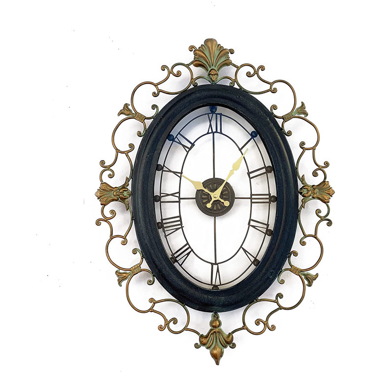 cangbaoge Oversize Iron Oval Wall Clock (Oval) Wayfair.ca